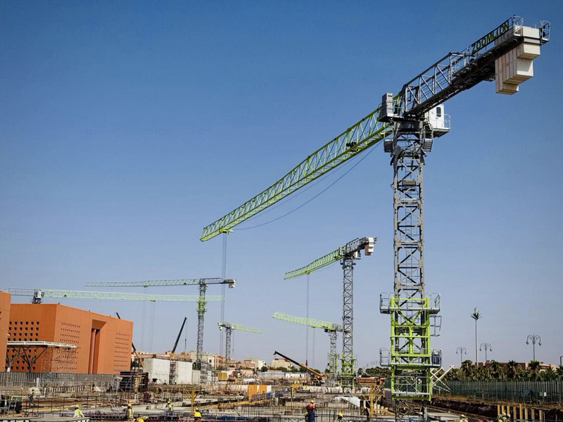 ZOOMLION's Intelligent Tower Crane Serves the Expansion of Morocco's Higher Education Institution